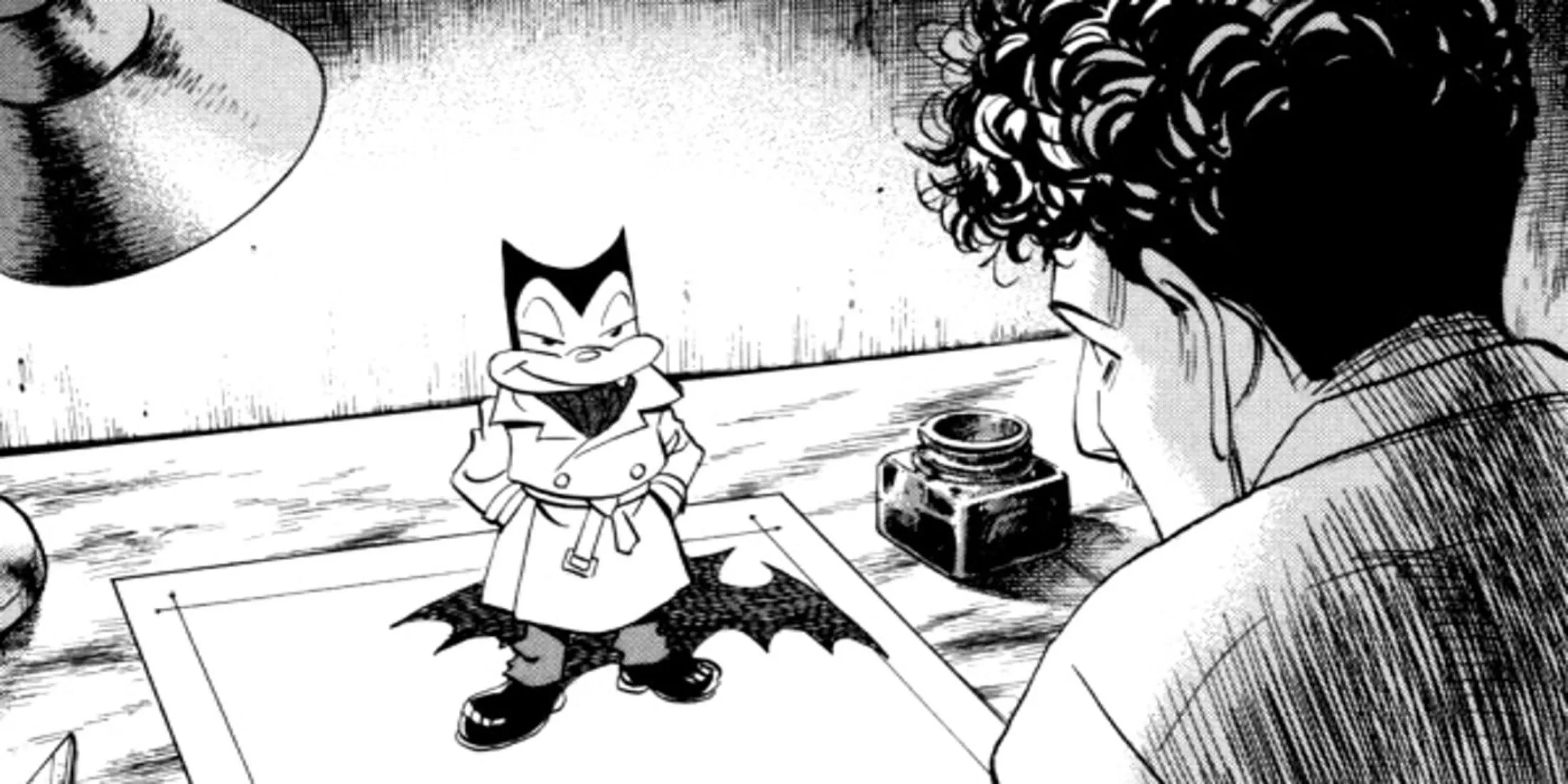 Ảnh bìa manga Billy Bat với hình ảnh một con dơi hoạt hình