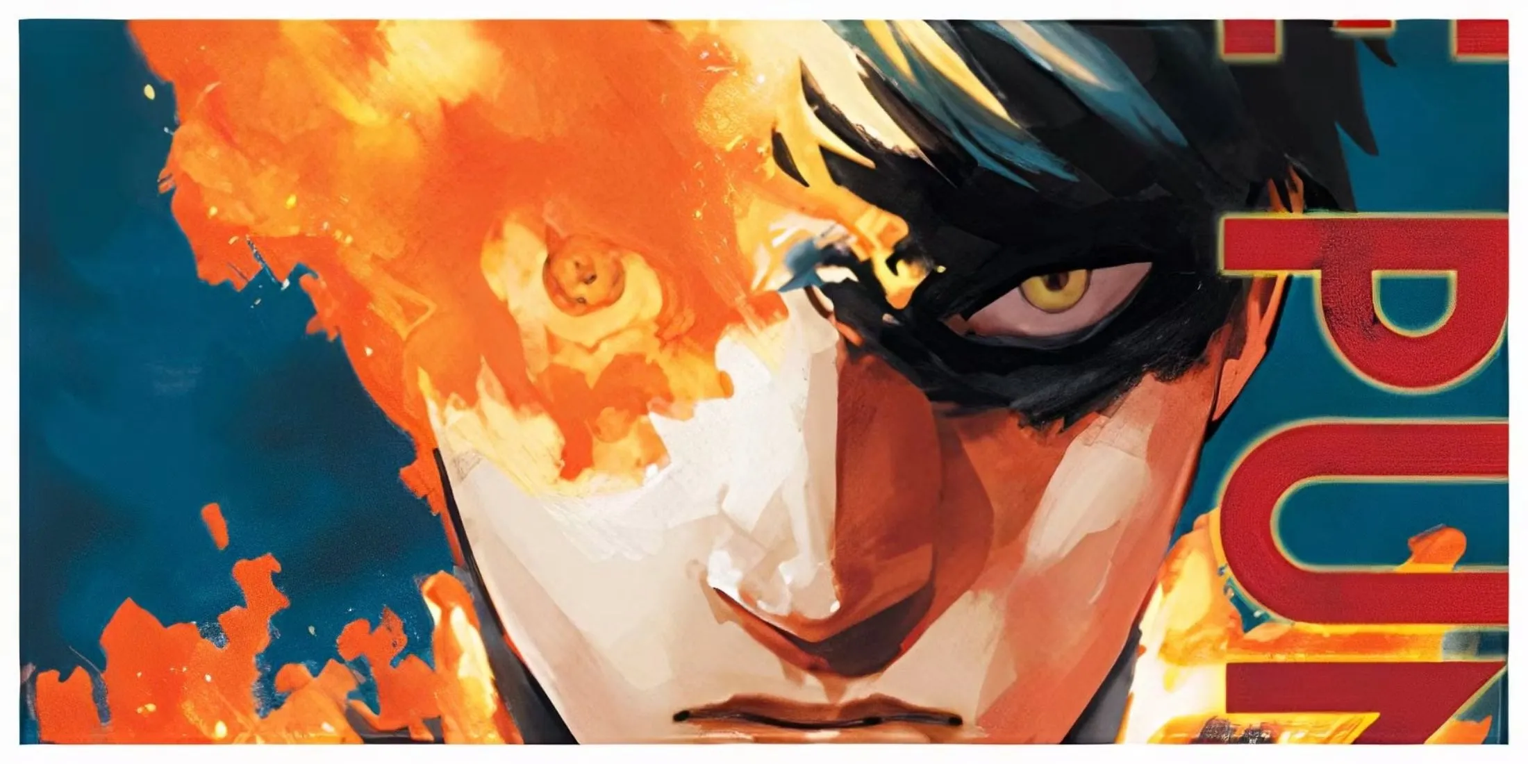 Ảnh bìa manga Fire Punch với nhân vật chính đang cháy