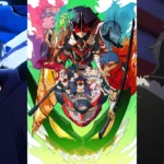 Ảnh minh họa các nhân vật anime mạnh mẽ, bao gồm Gurren Lagann
