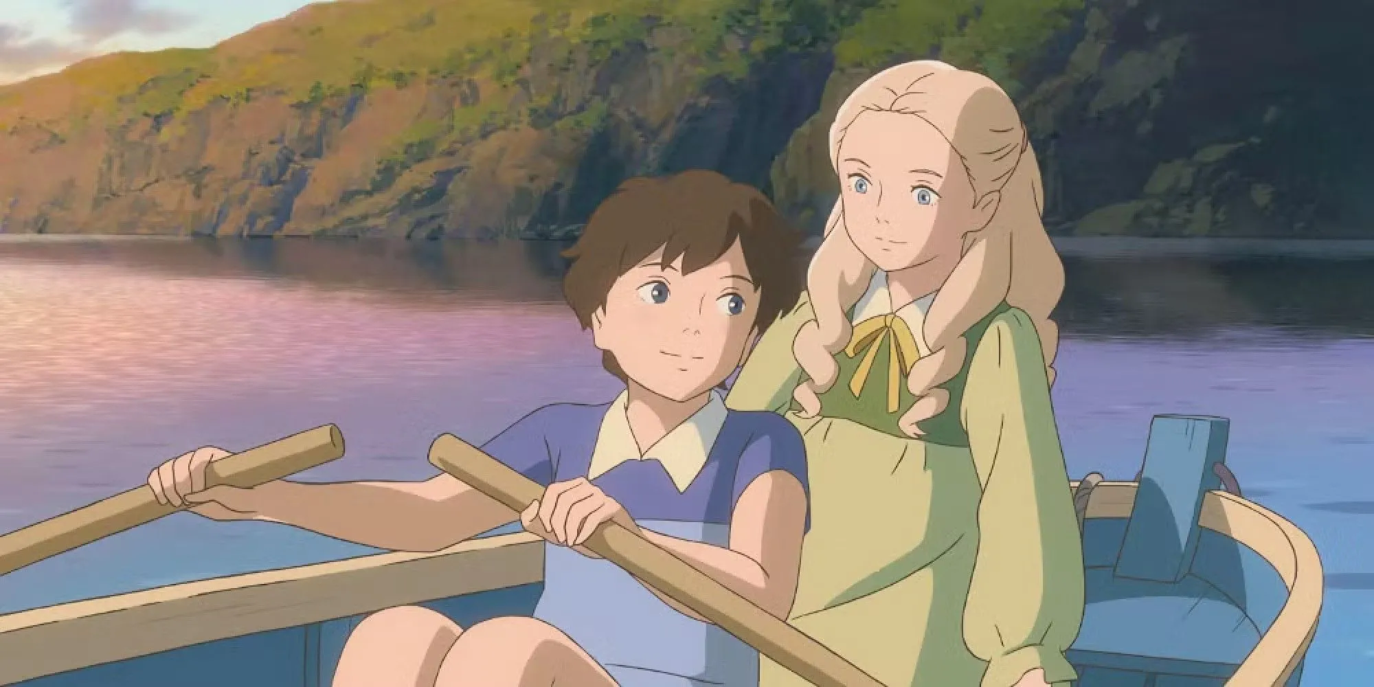 Anna và Marnie bên nhau trong phim Ghibli Khi Marnie Ở Đó, thể hiện tình bạn sâu sắc