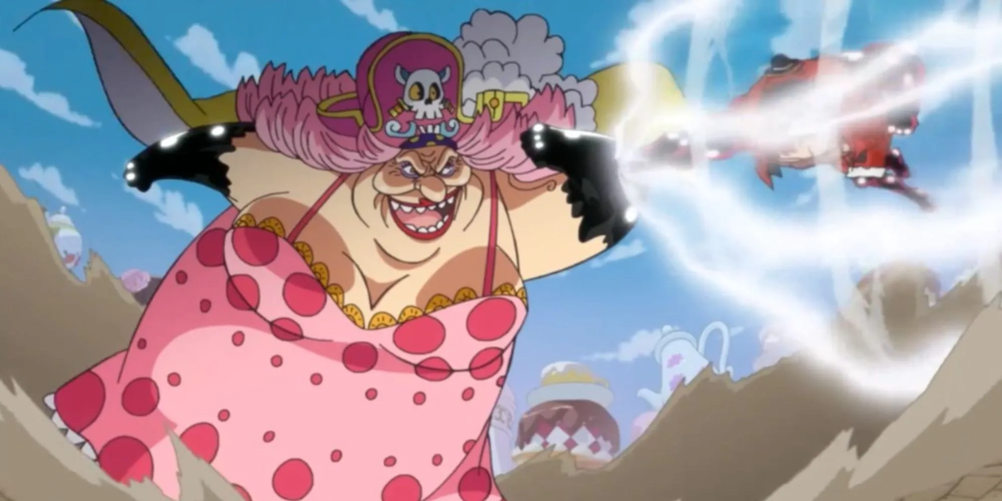 Big Mom và Luffy sử dụng Haki trong trận chiến ở One Piece