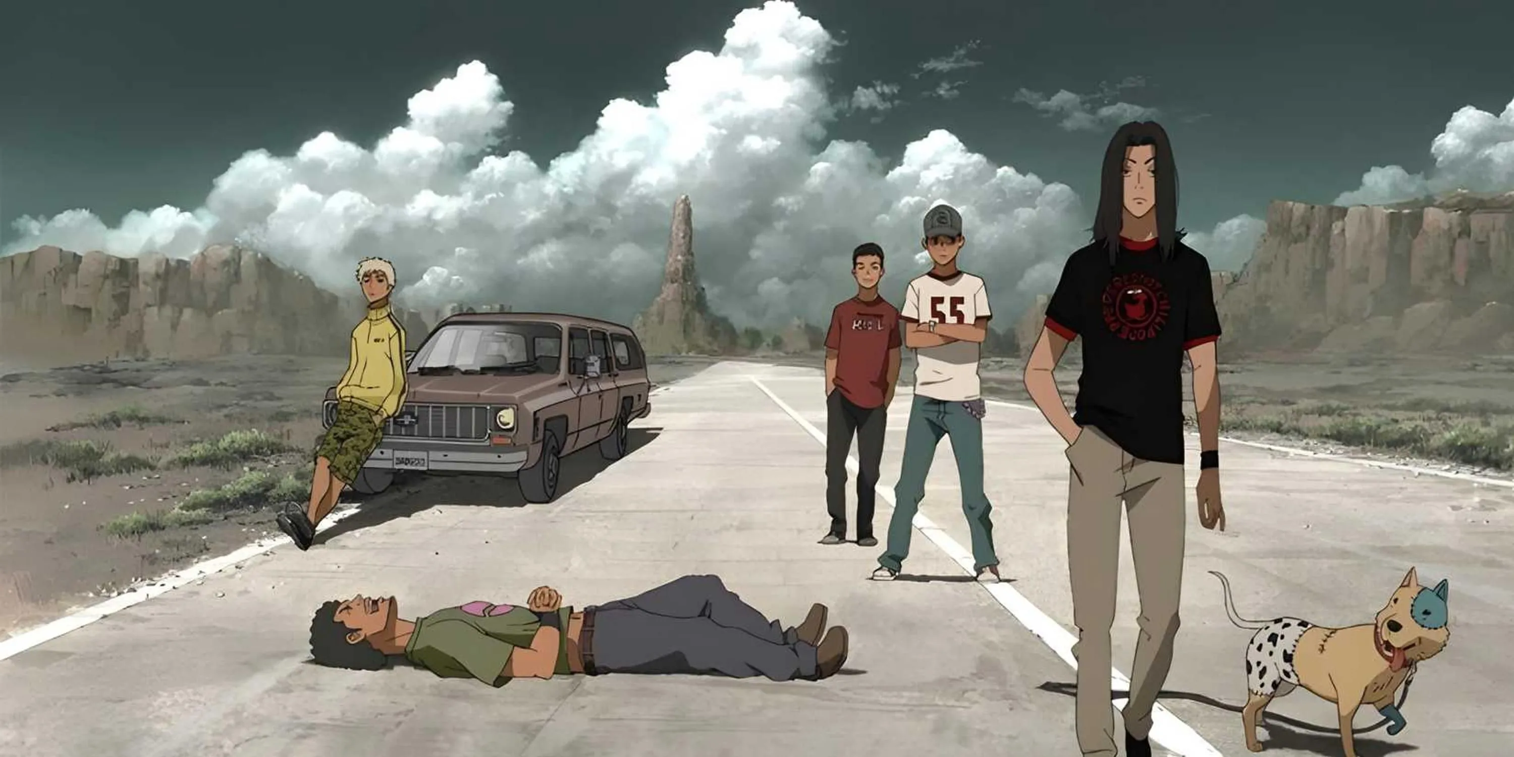 Các thành viên ban nhạc BECK biểu diễn trên sân khấu trong anime Beck Mongolian Chop Squad