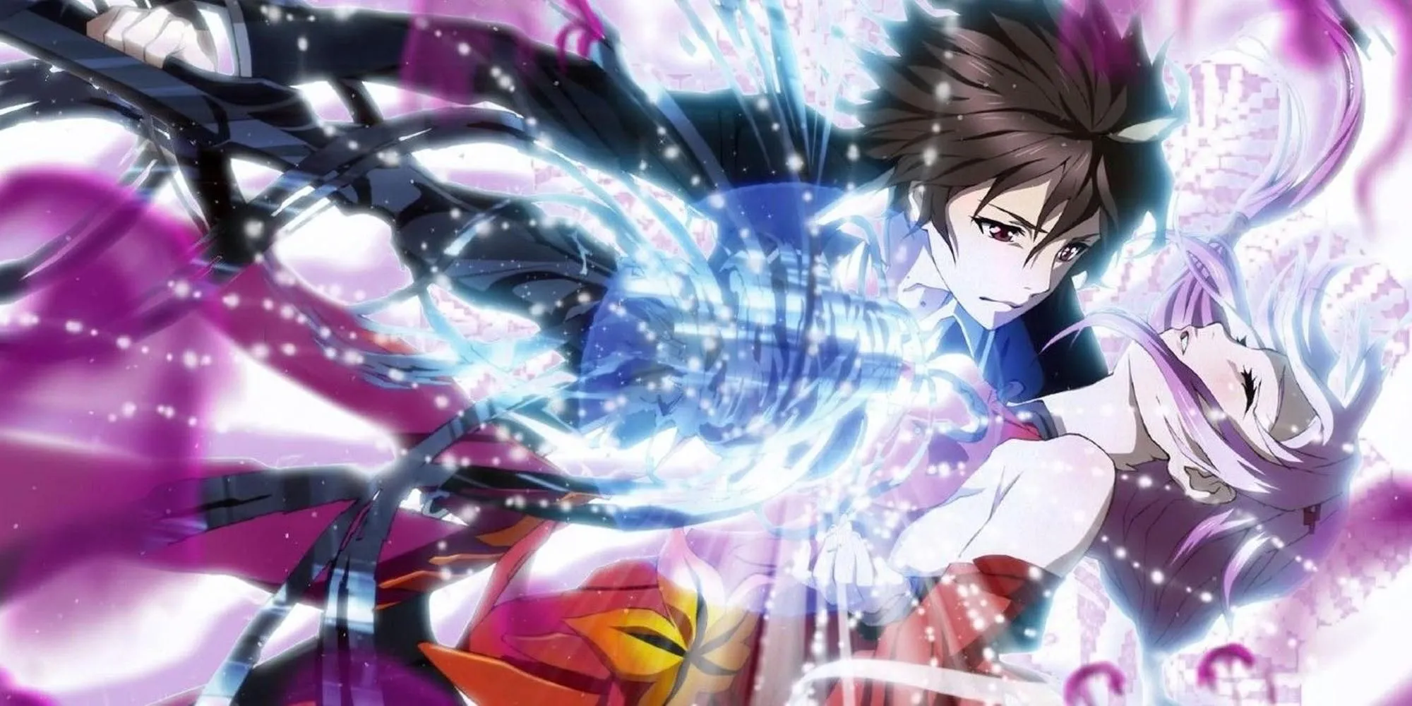 Cảnh Shu Ouma sử dụng Void Genome trong anime Guilty Crown