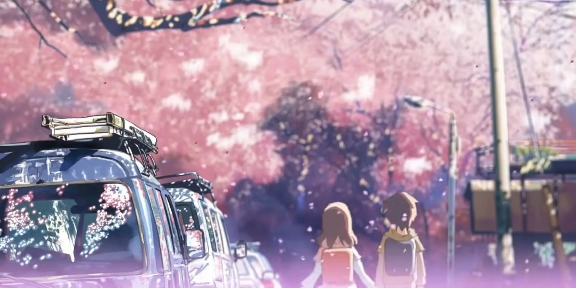Cảnh tàu hỏa trong phim hoạt hình 5 Centimeters Per Second của Makoto Shinkai