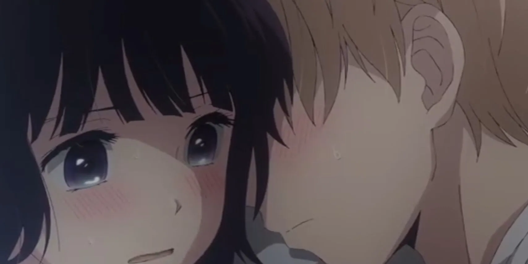Cặp đôi Hanabi Yasuraoka và Mugi Awaya trong anime Scum’s Wish