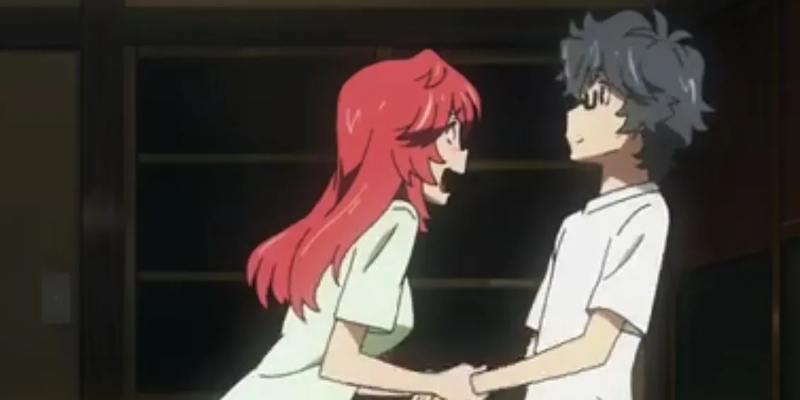 Cặp đôi Ichika và Kaito trong anime Ano Natsu de Matteru