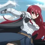 Erza Scarlet trong Fairy Tail với trang phục chiến đấu đặc trưng