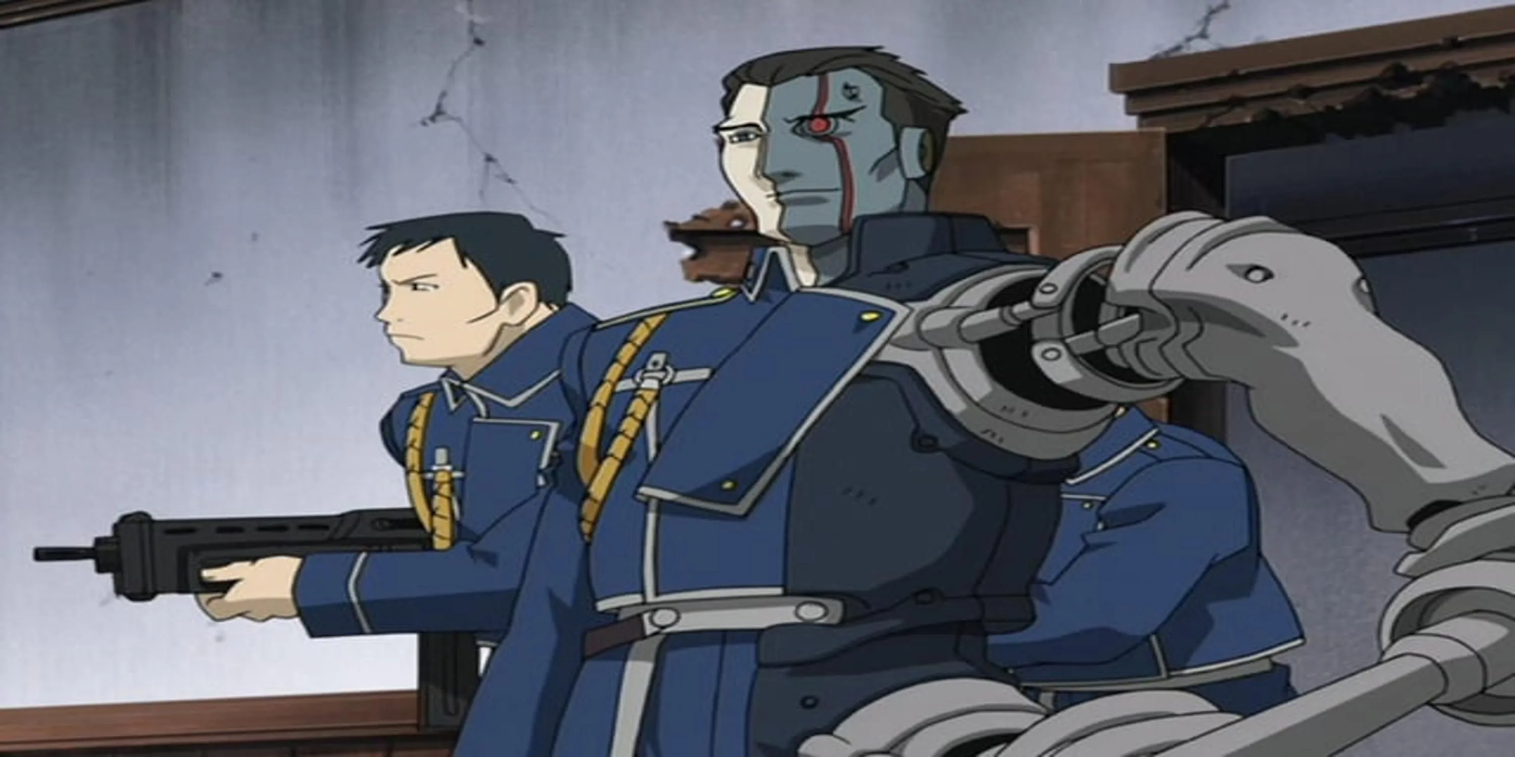 Frank Archer, sĩ quan quân đội với cánh tay máy trong Fullmetal Alchemist Brotherhood