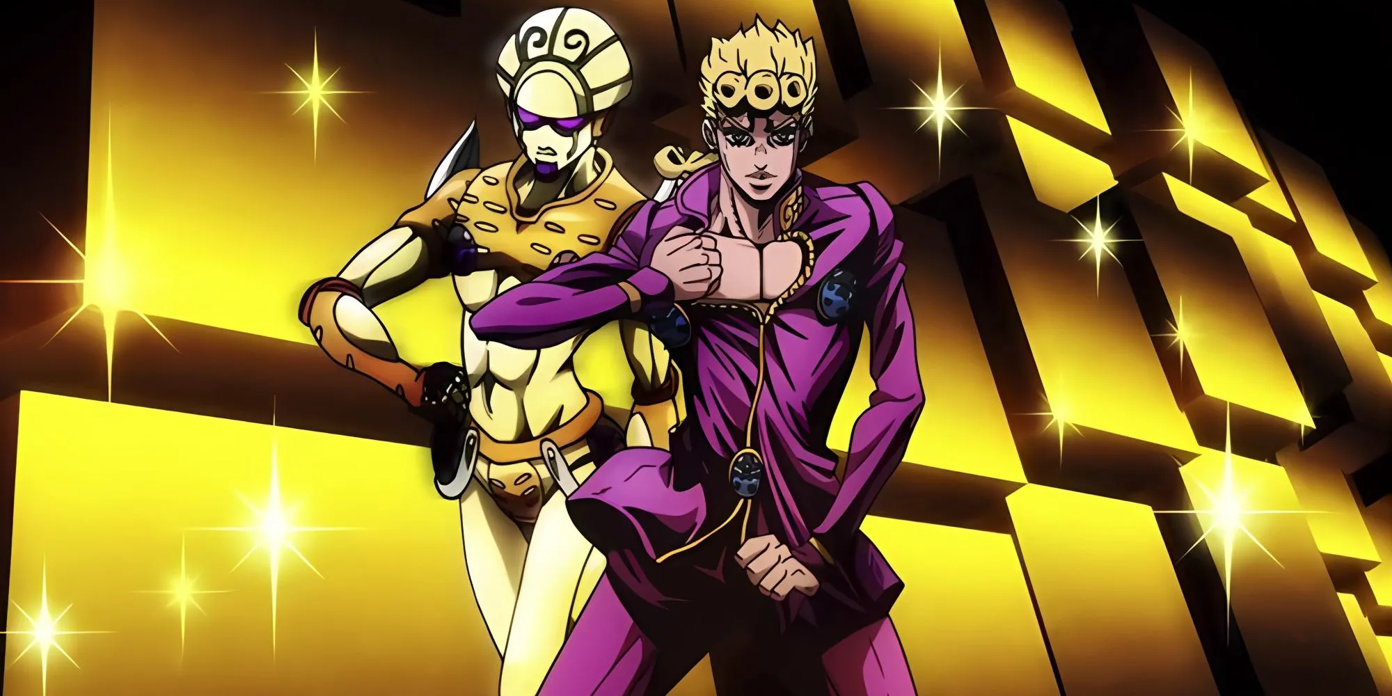 Giorno Giovanna với tư thế khoe ngực biểu tượng trong JoJo phần 5 Golden Wind