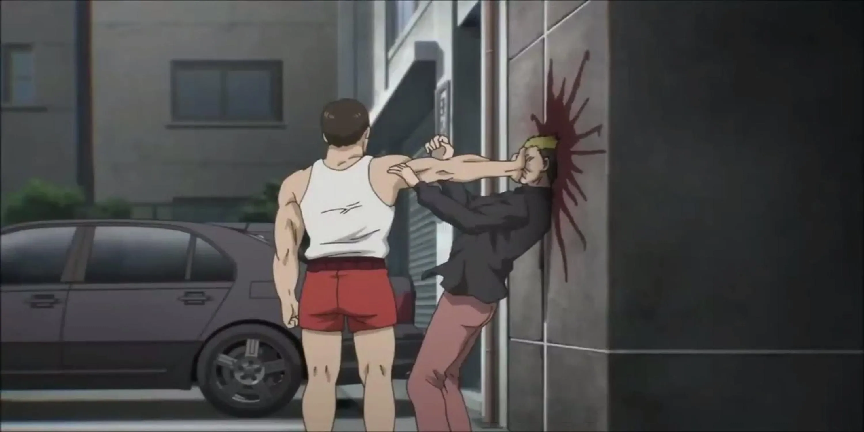 Gotou sử dụng sức mạnh của năm ký sinh trùng để áp đảo Yakuza trong Parasyte The Maxim