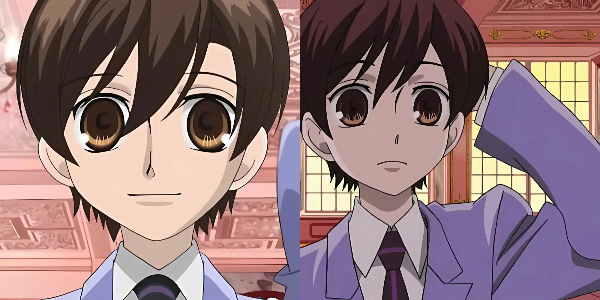 Haruhi Fujioka trong bộ đồng phục nam của Ouran High School Host Club