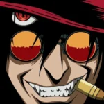 Hình ảnh Alucard trong Hellsing Ultimate với trang phục đỏ đặc trưng.