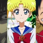 Hình ảnh ba nhân vật anime biểu tượng: Light Yagami, Usagi Tsukino (Thủy Thủ Mặt Trăng) và Monkey D. Luffy (One Piece)