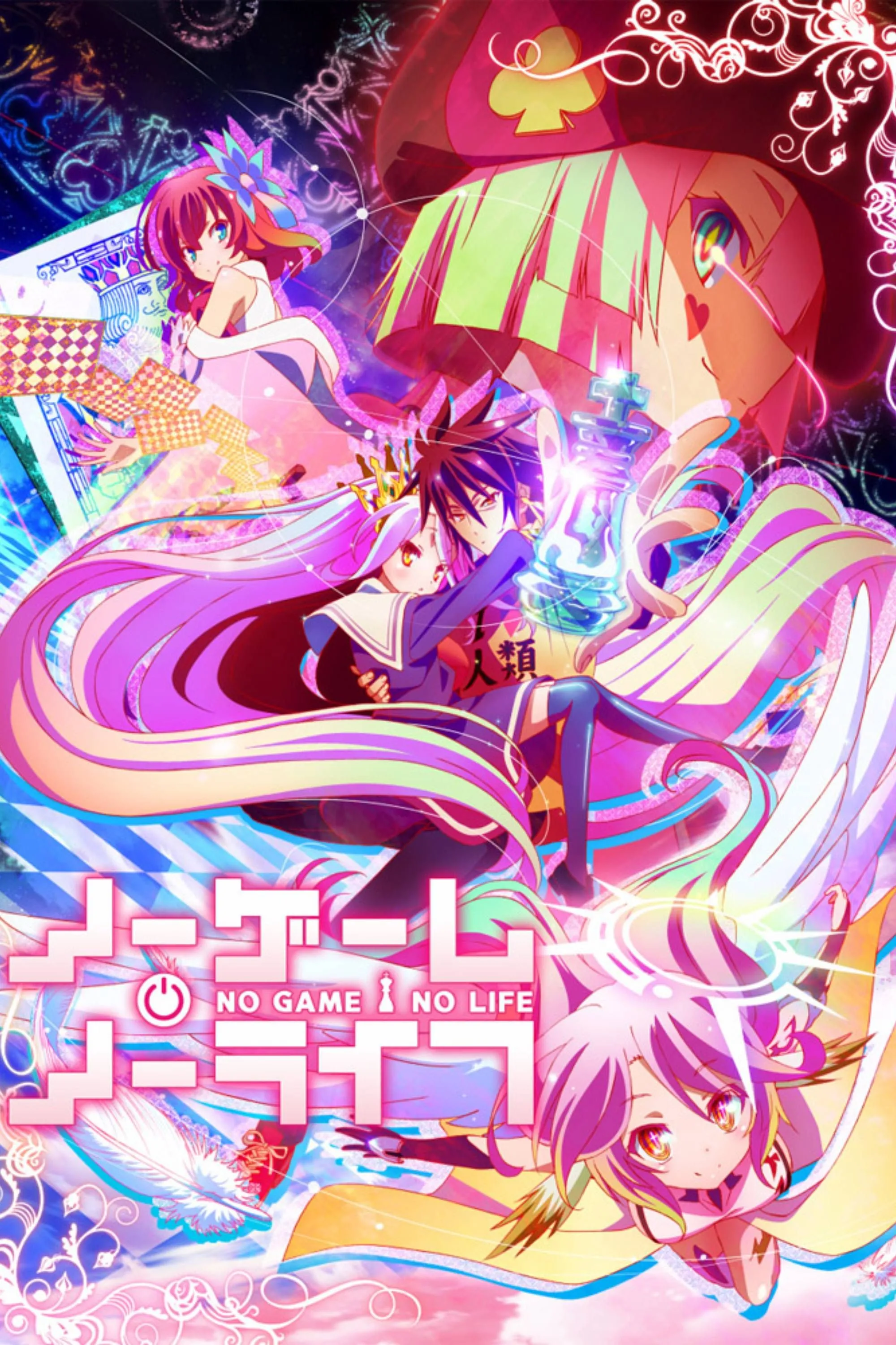 Hình ảnh các nhân vật chính No Game No Life ngồi chơi game