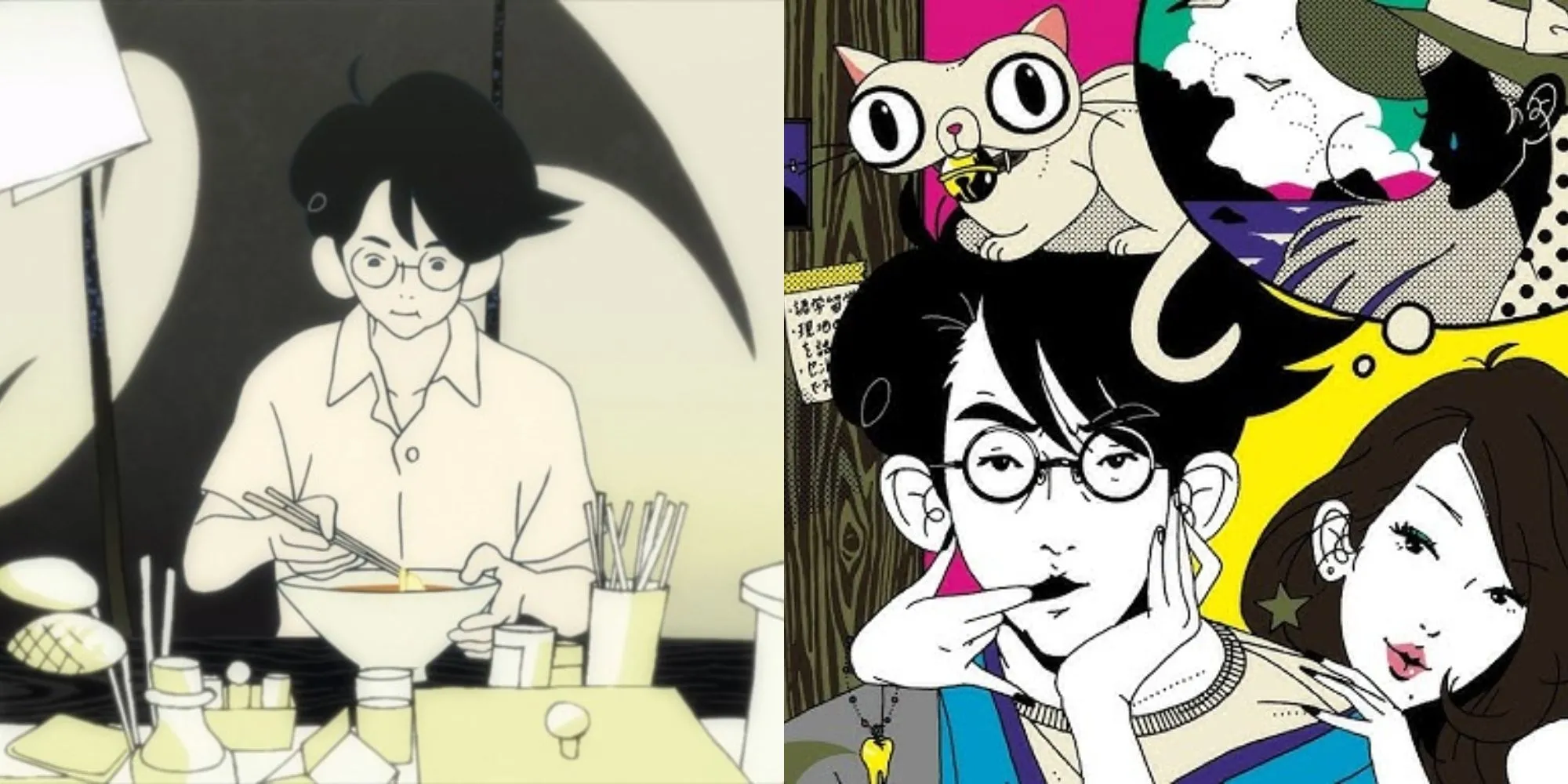 Hình ảnh nhân vật chính trong anime tâm lý The Tatami Galaxy