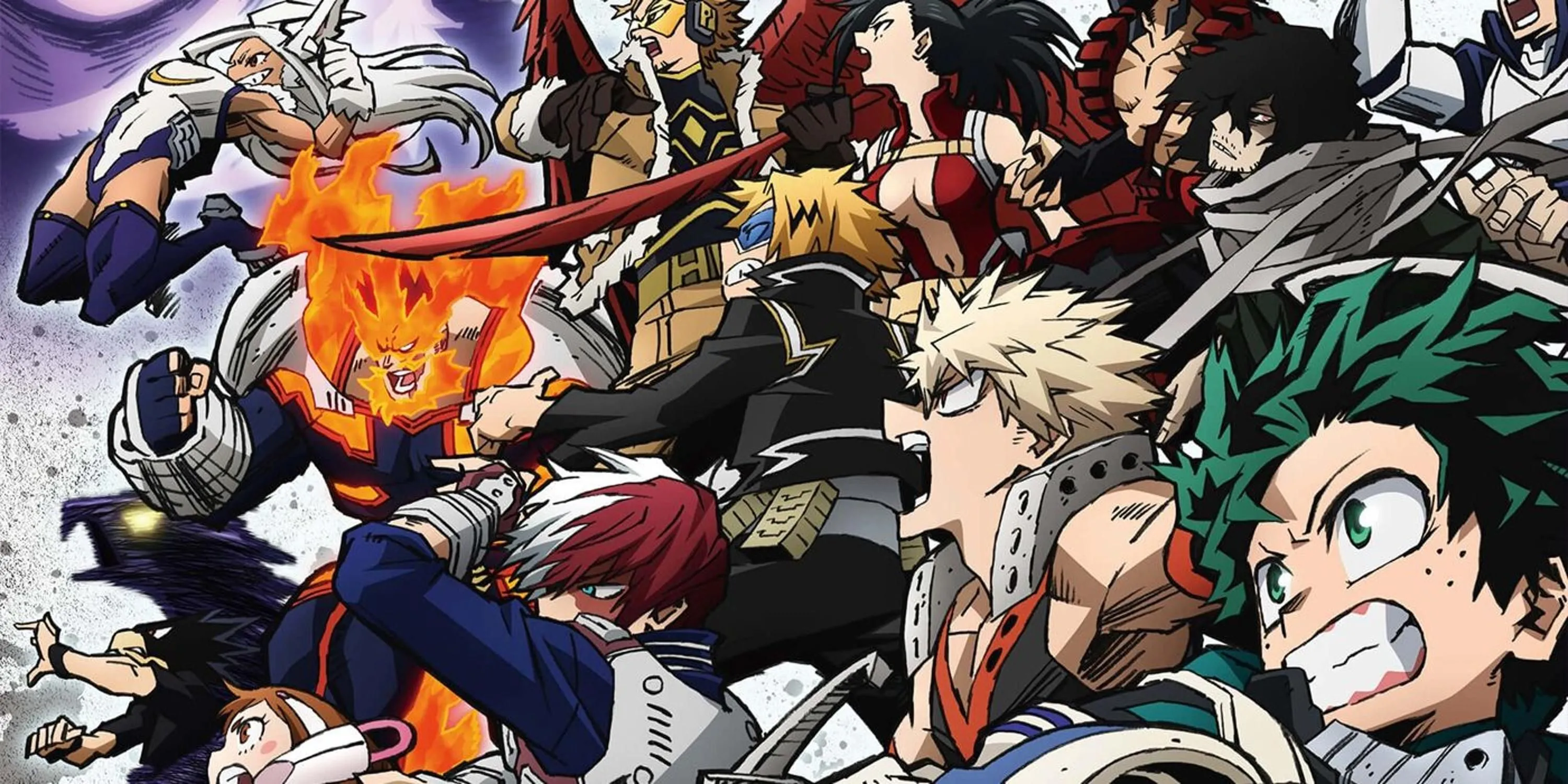 Hình ảnh nhân vật Izuku Midoriya và All Might trong My Hero Academia
