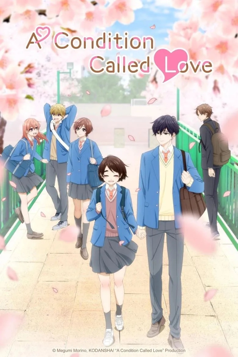 Hình ảnh poster chính thức của anime A Condition Called Love (Hananoi-kun to Koi no Yamai), giới thiệu hai nhân vật chính.
