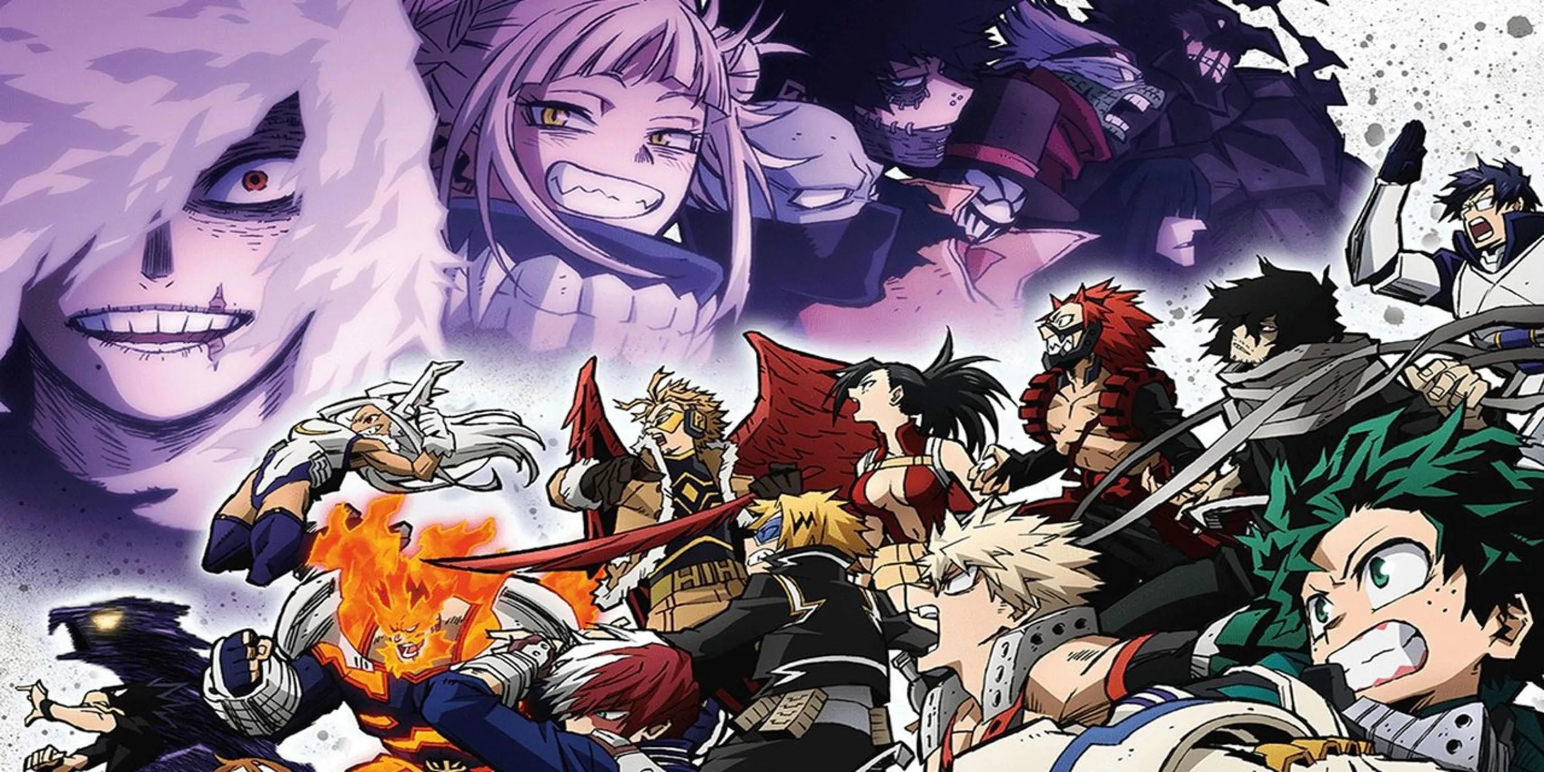 Hình ảnh quảng bá mùa 6 My Hero Academia, tập trung vào arc Paranormal Liberation War.