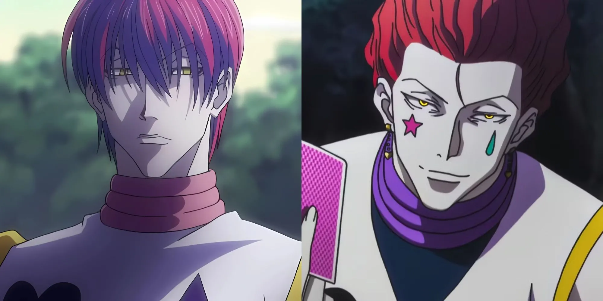 Hisoka Morow mỉm cười quái dị trong Hunter x Hunter