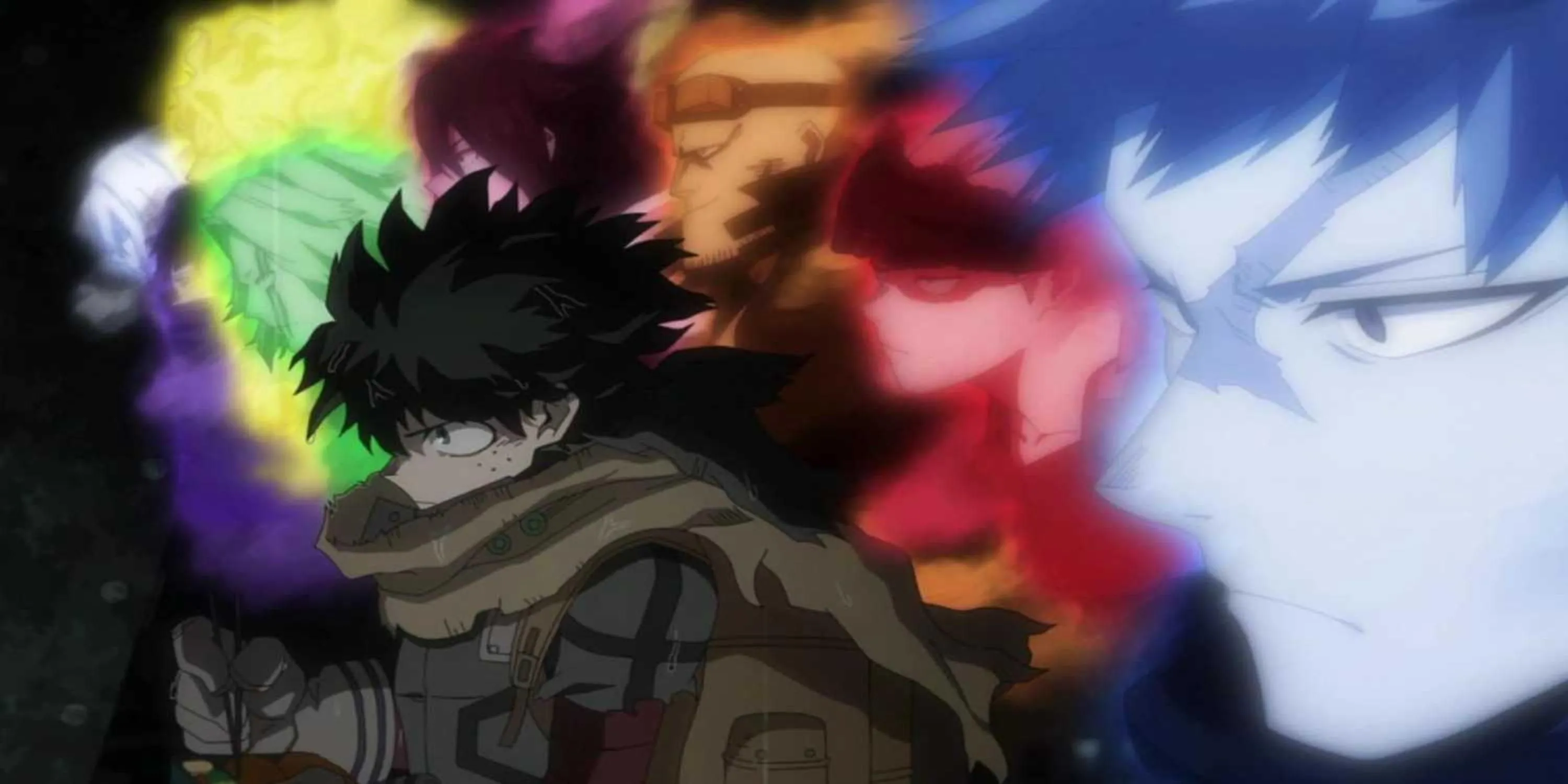 Izuku Midoriya cùng các tiền nhiệm của One For All sau khi Quirk thức tỉnh