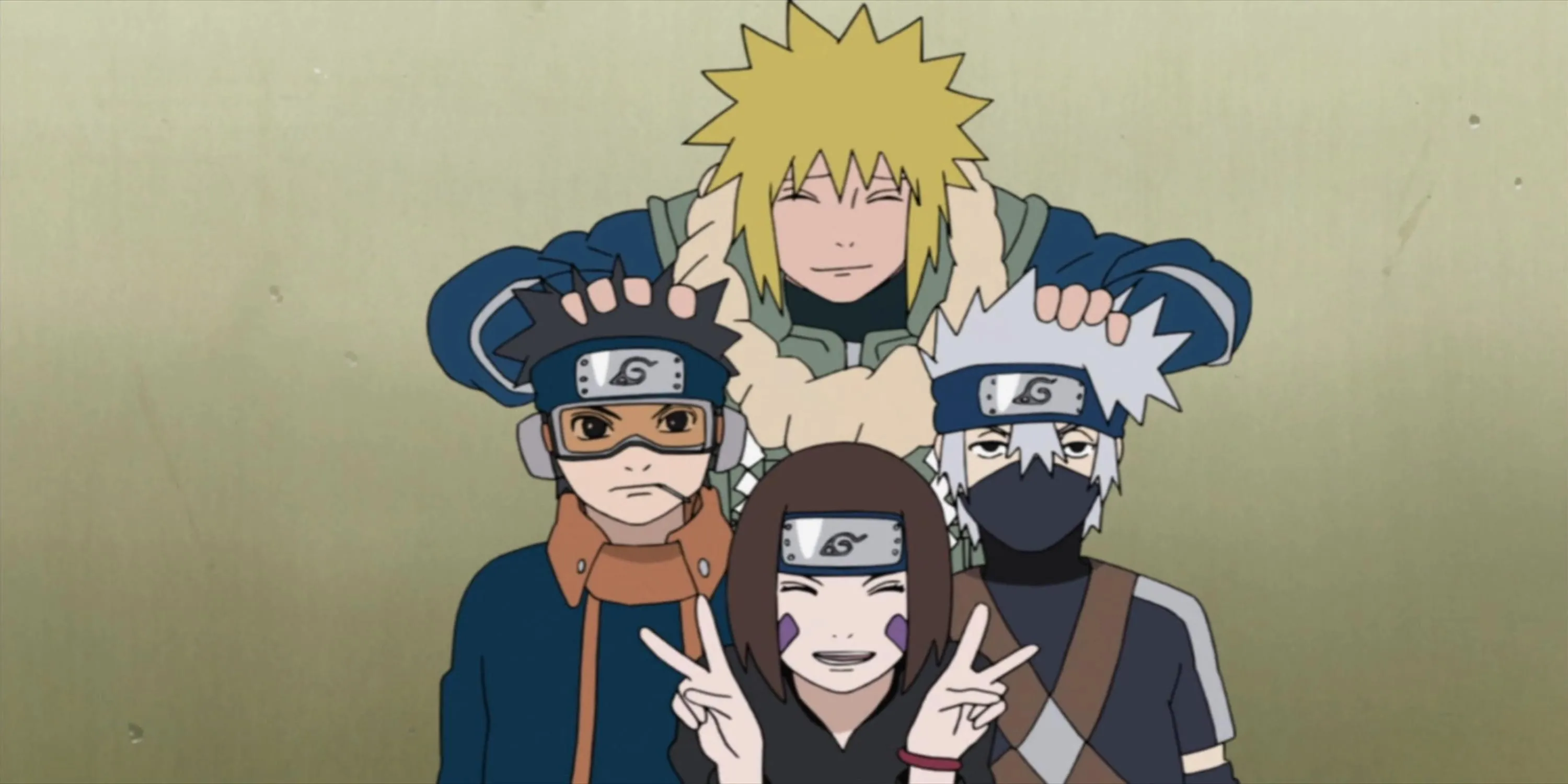 Kakashi Hatake trẻ tuổi và đội của mình trong arc Kakashi Gaiden