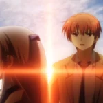 Kanade và Otonashi trong Angel Beats! nhìn nhau dưới ánh mặt trời