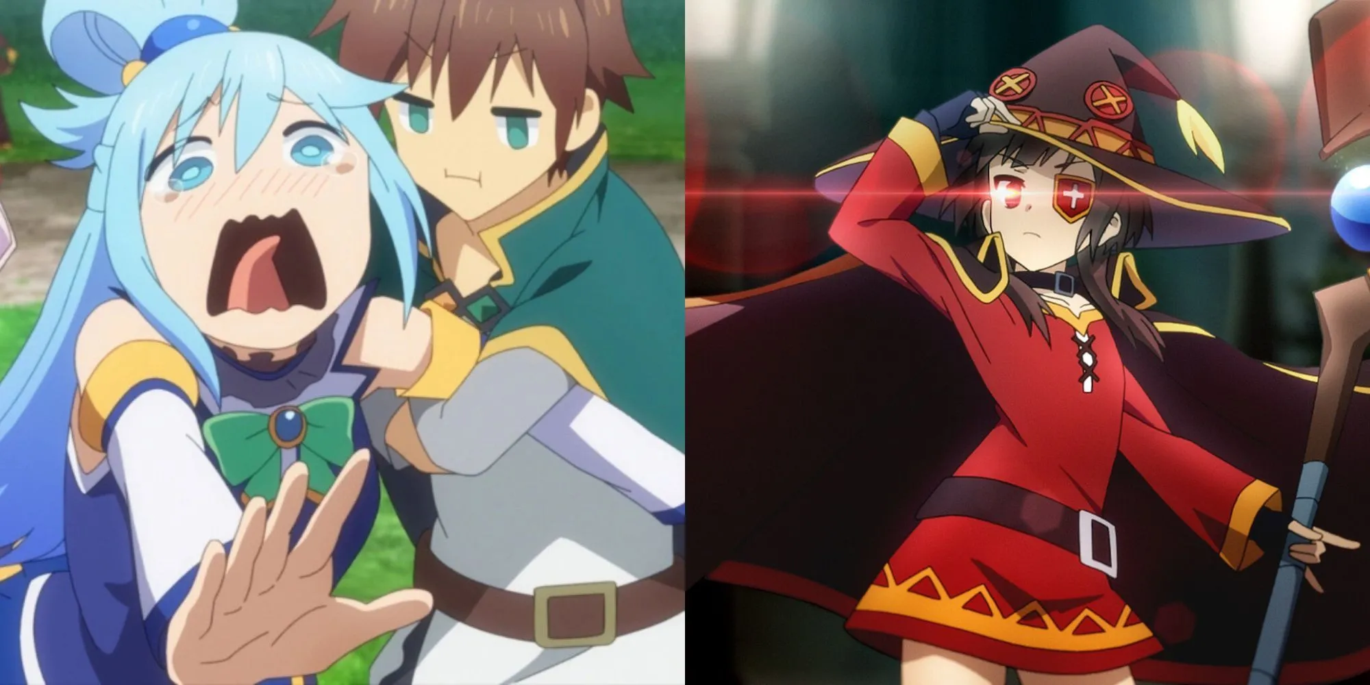 Kazuma và nhóm mạo hiểm giả quái đản của mình trong KonoSuba: Aqua, Megumin và Darkness