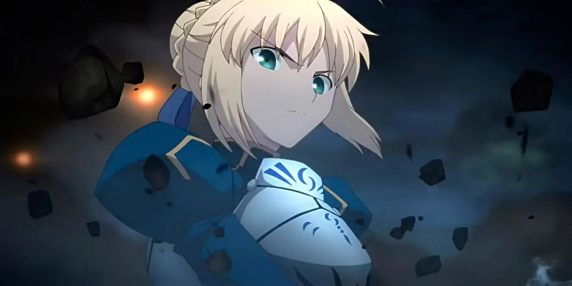 Kiếm sĩ Saber (Artoria Pendragon) trong Fate/Stay Night với thanh kiếm Excalibur