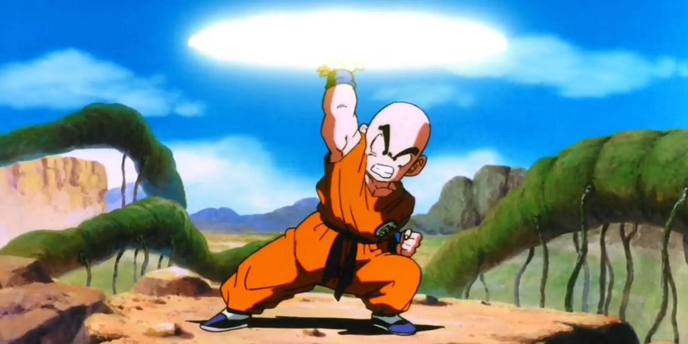 Krillin sử dụng Đĩa Bay Tử Thần trong Dragon Ball Z