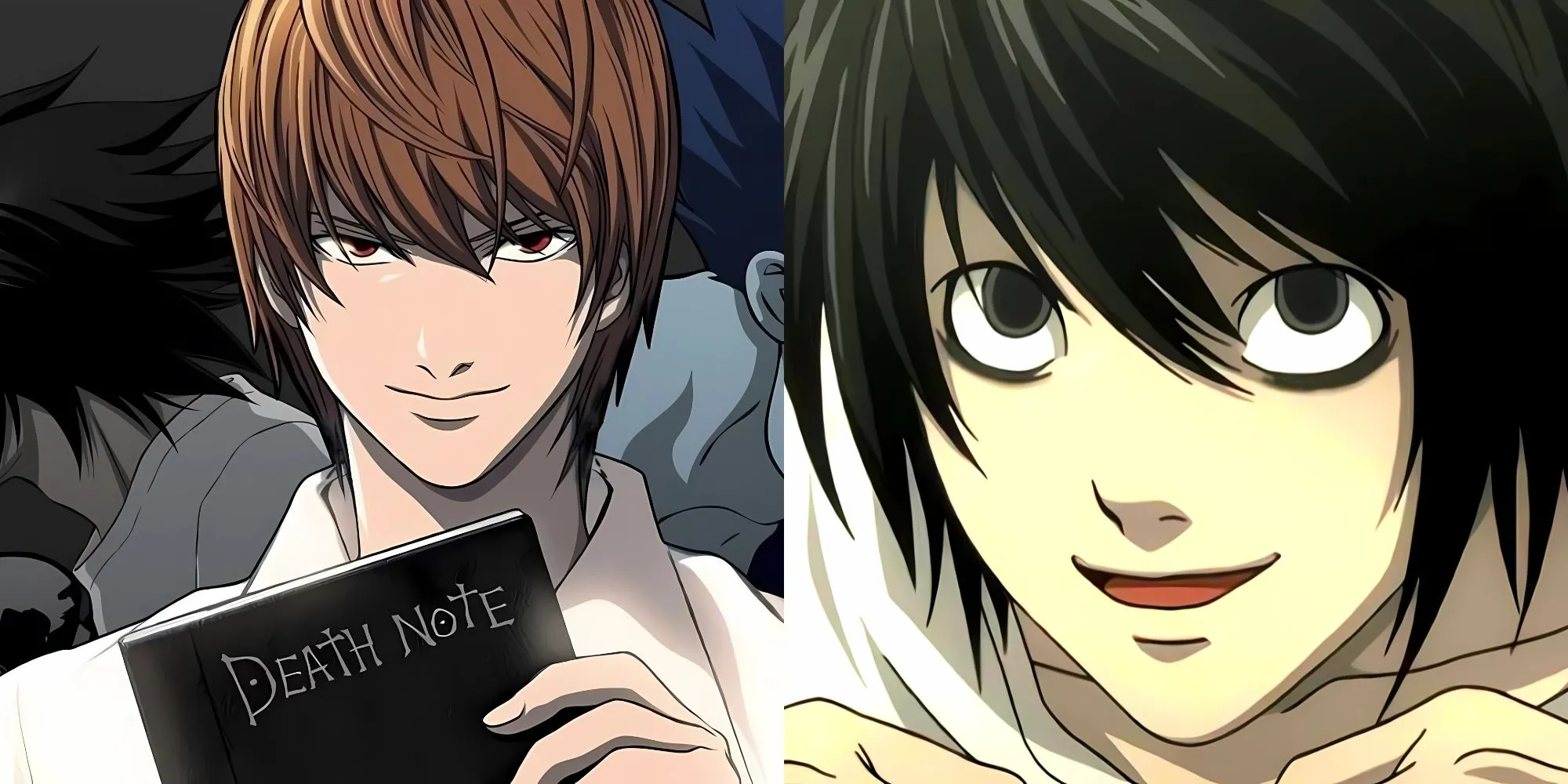 Light Yagami với quyển sổ tử thần trong anime Death Note