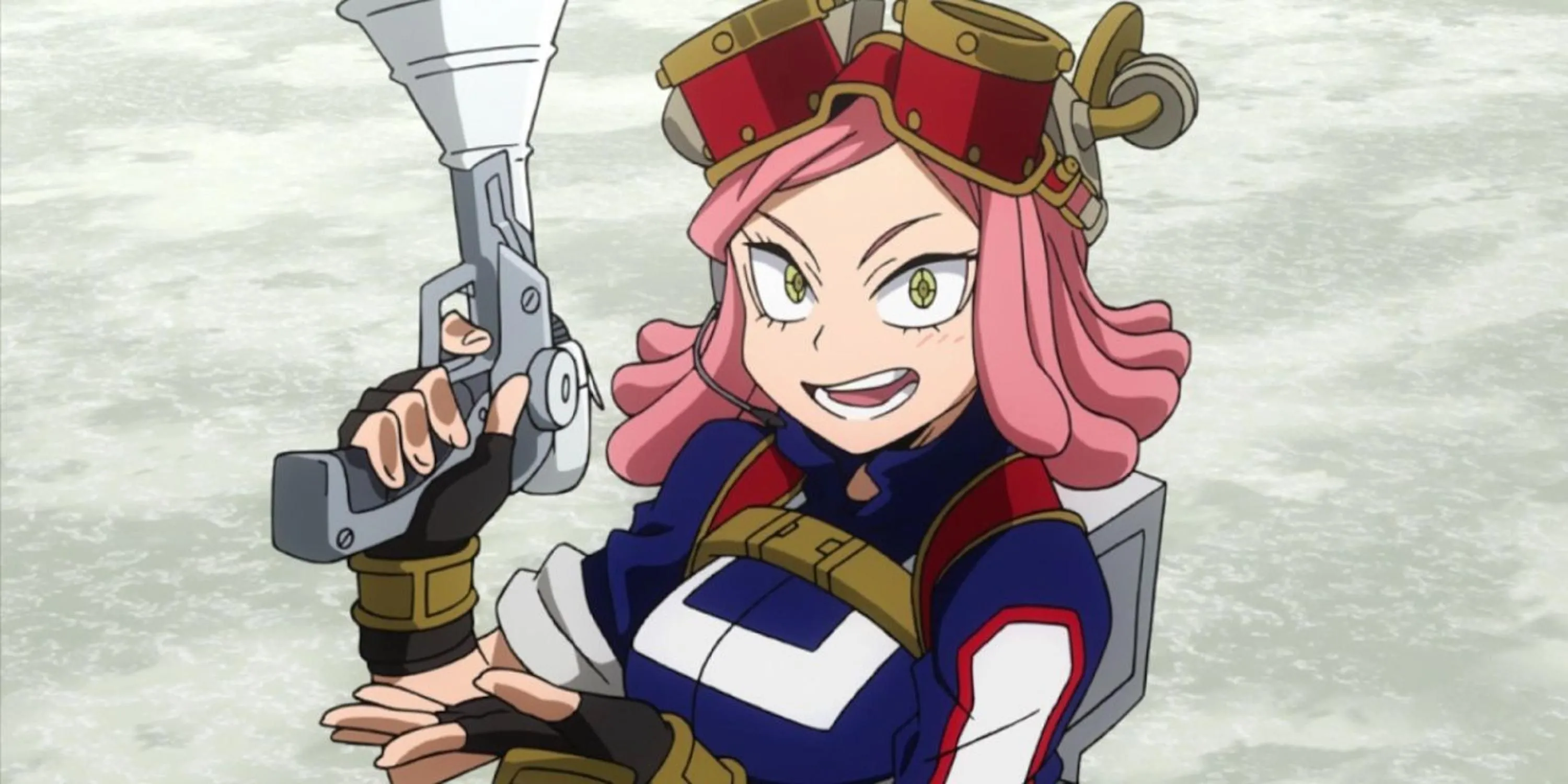 Mei Hatsume từ khoa Hỗ Trợ U.A. sử dụng Quirk Zoom (Phóng Đại) trong My Hero Academia