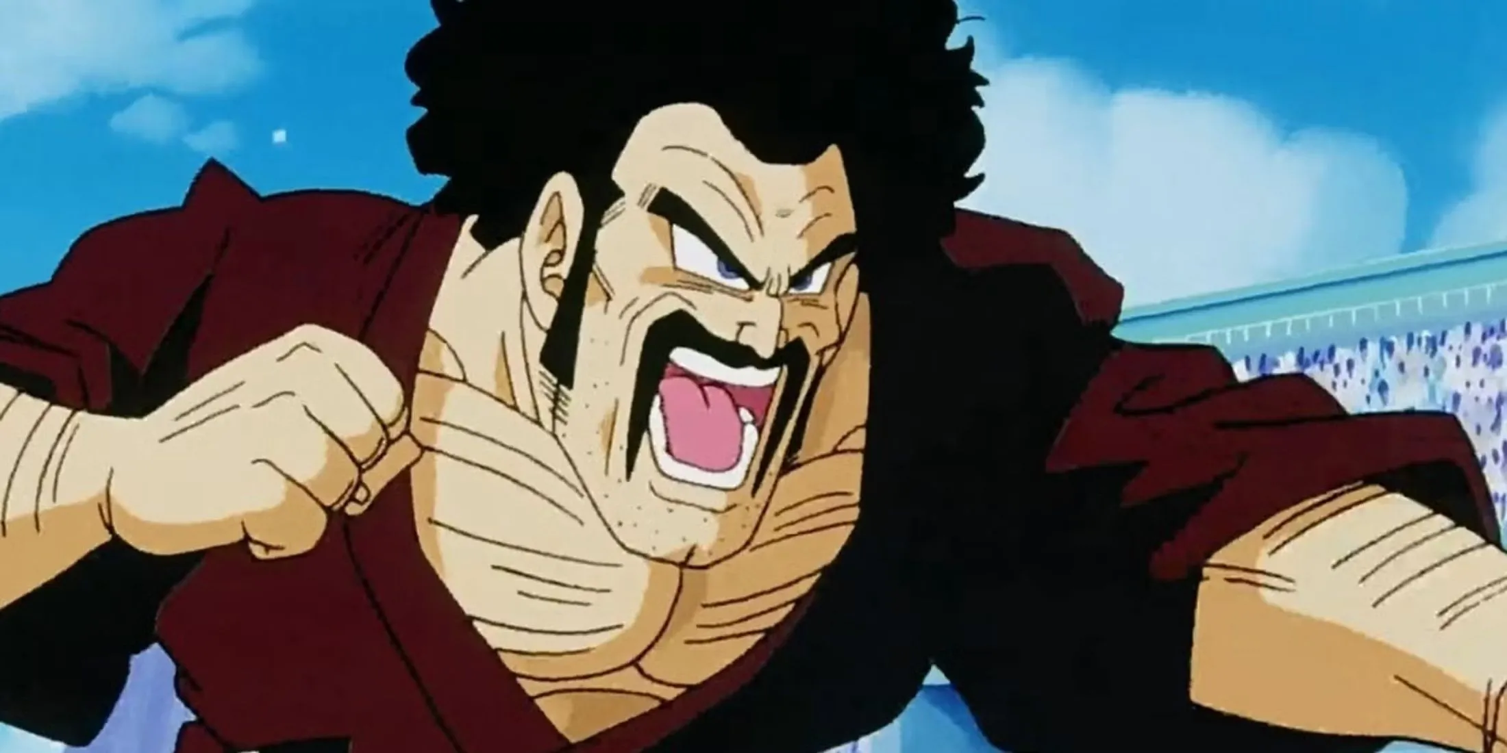 Mr. Satan với phong thái khoa trương tự nhận công trạng
