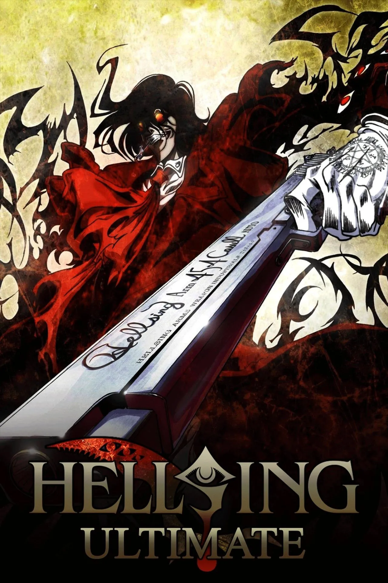 Poster anime Hellsing Ultimate, series có nhân vật Alucard