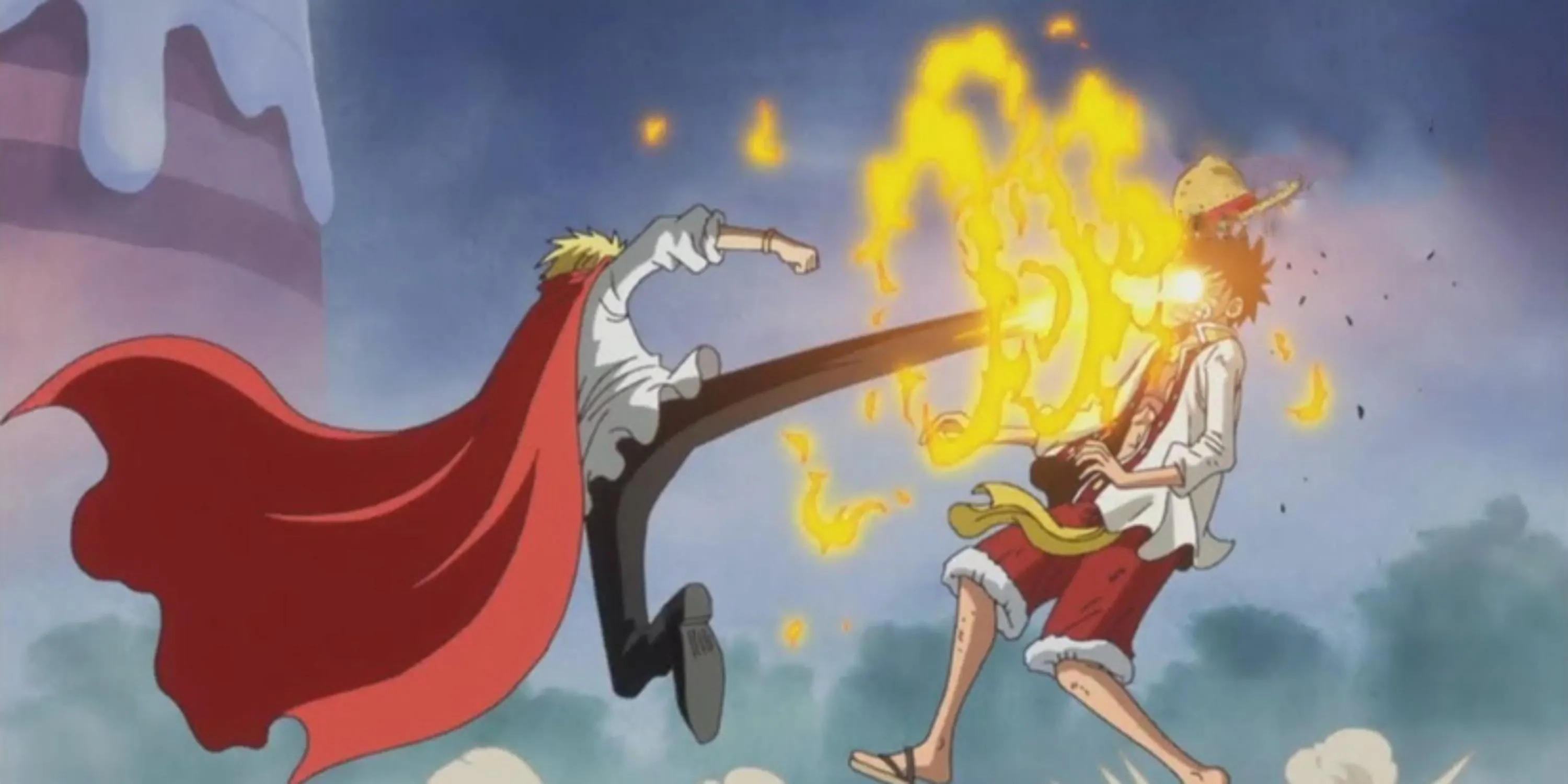 Sanji đá Luffy trong cuộc đối đầu đầy nước mắt tại Đảo Bánh (Whole Cake Island)