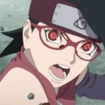 Sarada Uchiha đang kích hoạt Sharingan trong Boruto