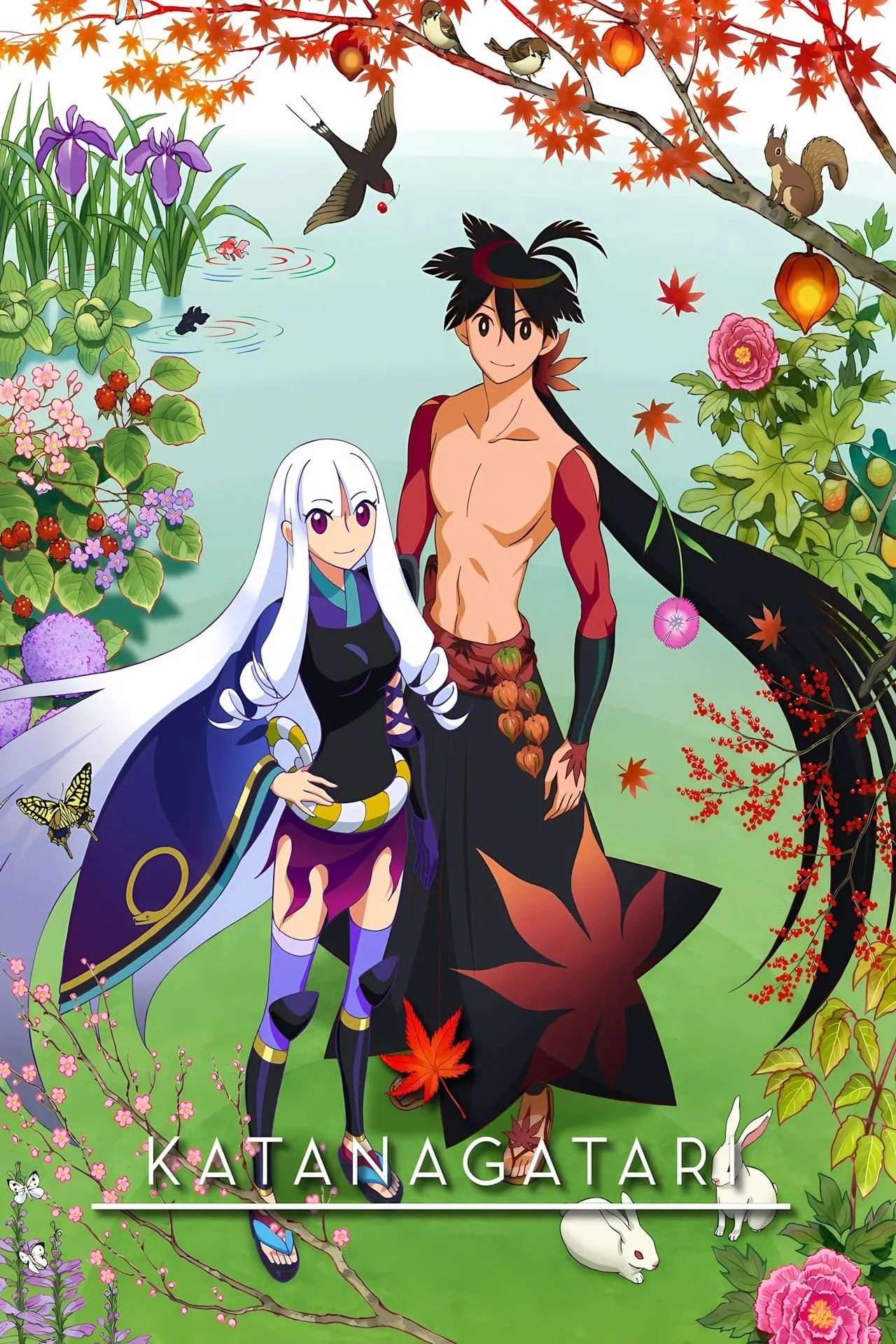 Shichika Yasuri với kỹ thuật chiến đấu 'cơ thể là kiếm' và Togame trong anime Katanagatari