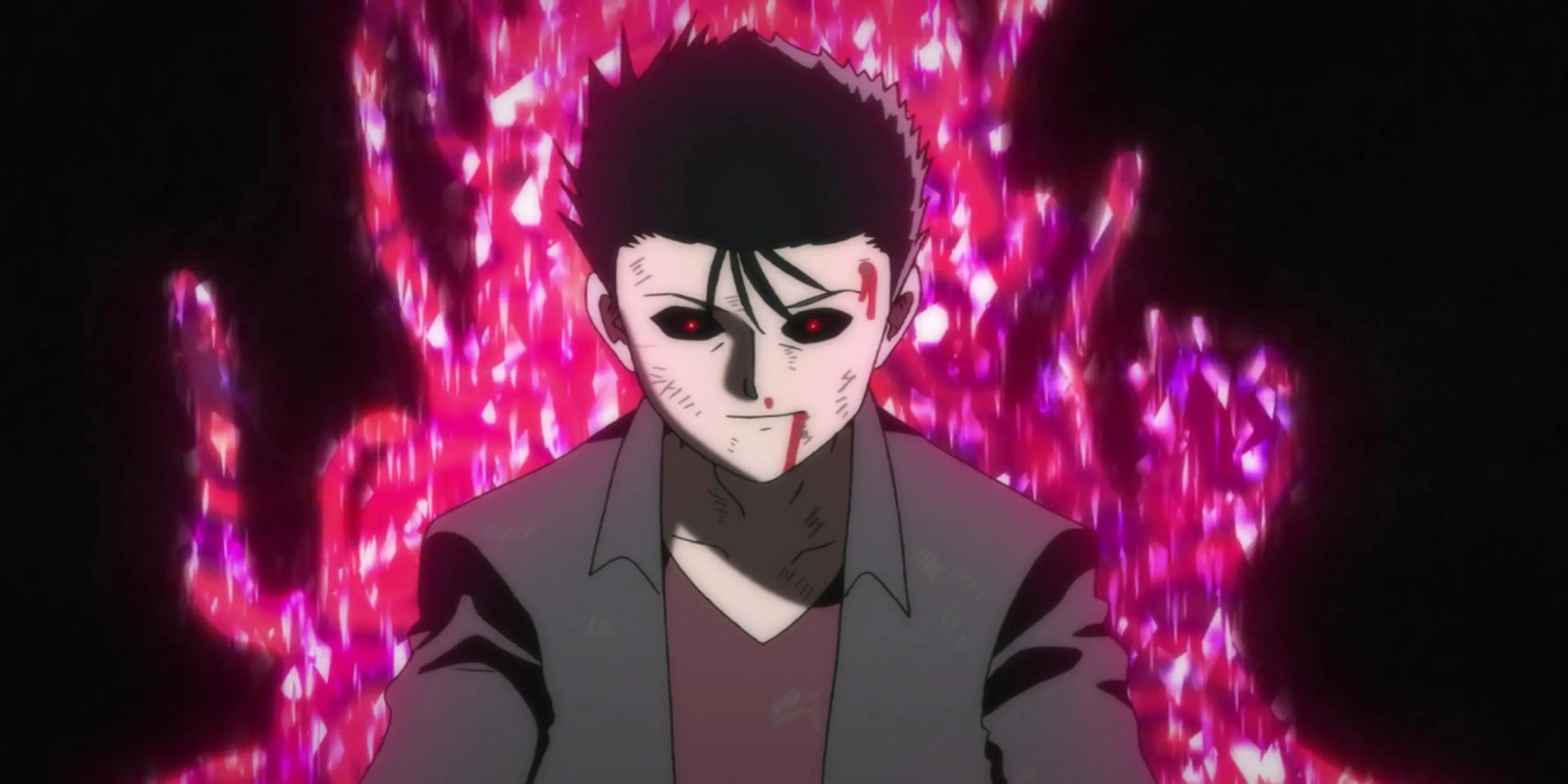 Shimizaki với khả năng dịch chuyển tức thời đối đầu nhóm esper mạnh mẽ trong Mob Psycho 100