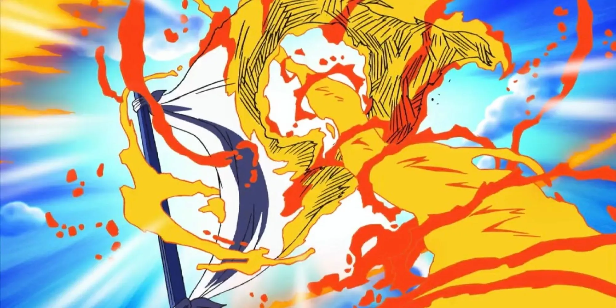 Sogeking đốt lá cờ của Chính phủ Thế giới tại Enies Lobby trong One Piece