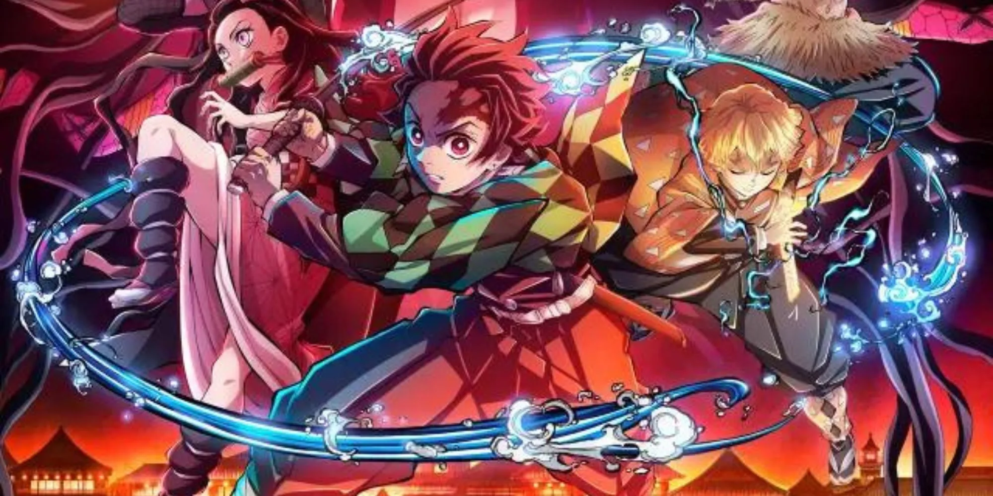 Tanjiro Kamado cùng em gái Nezuko, cô bé bị biến thành quỷ trong Demon Slayer.