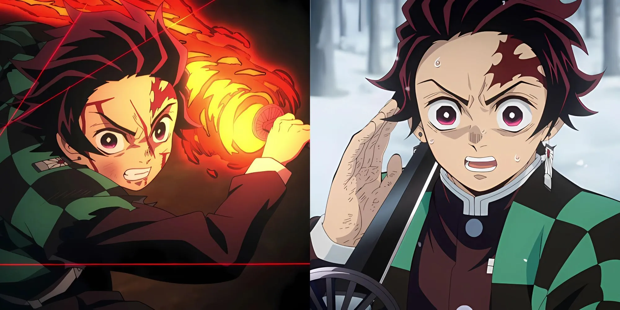 Tanjiro Kamado sử dụng kiếm Nichirin và Hơi thở Nước trong anime Demon Slayer