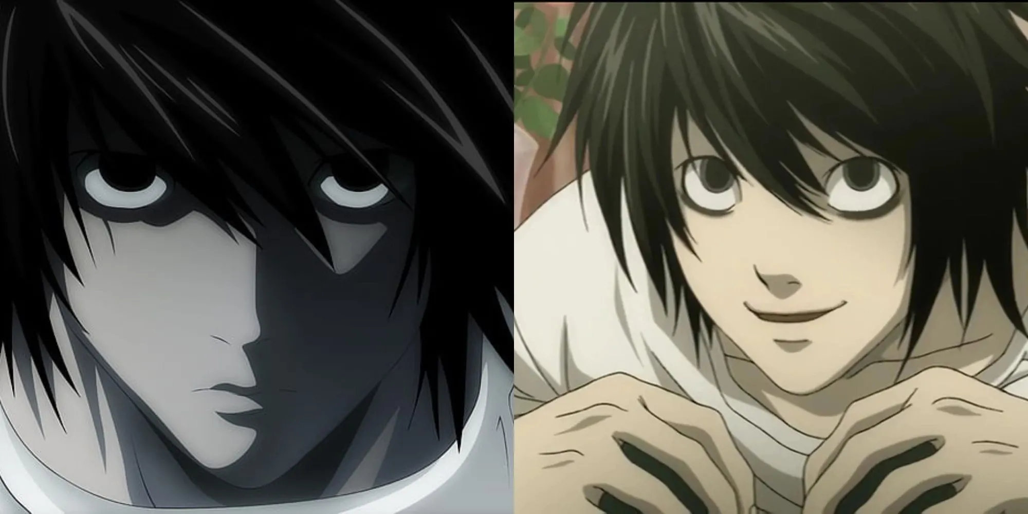 Thám tử L trong Death Note, ngồi xổm phân tích vụ án Kira