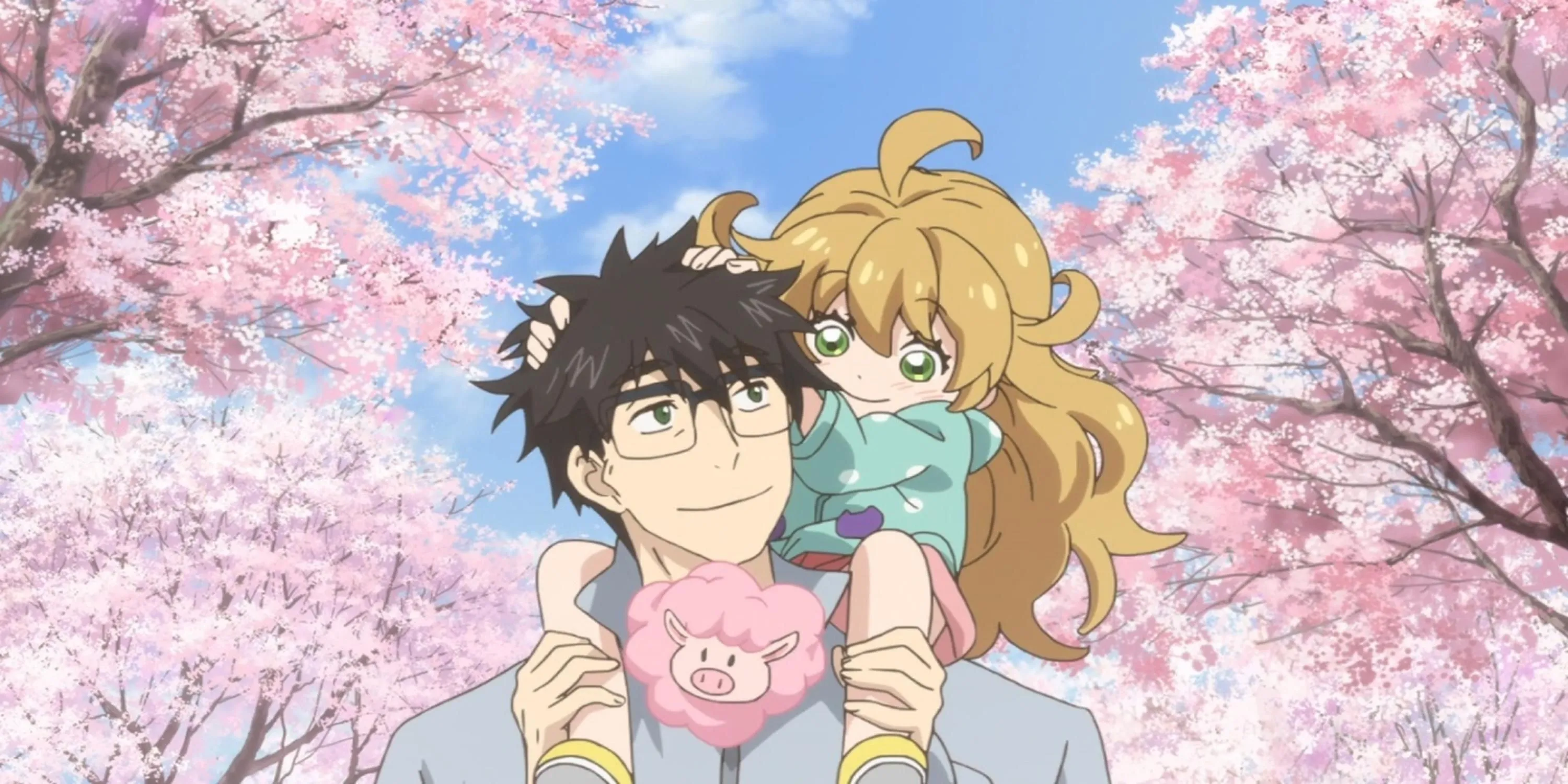 Thầy giáo Kōhei Inuzuka và con gái Tsumugi nấu ăn trong Sweetness &amp; Lightning