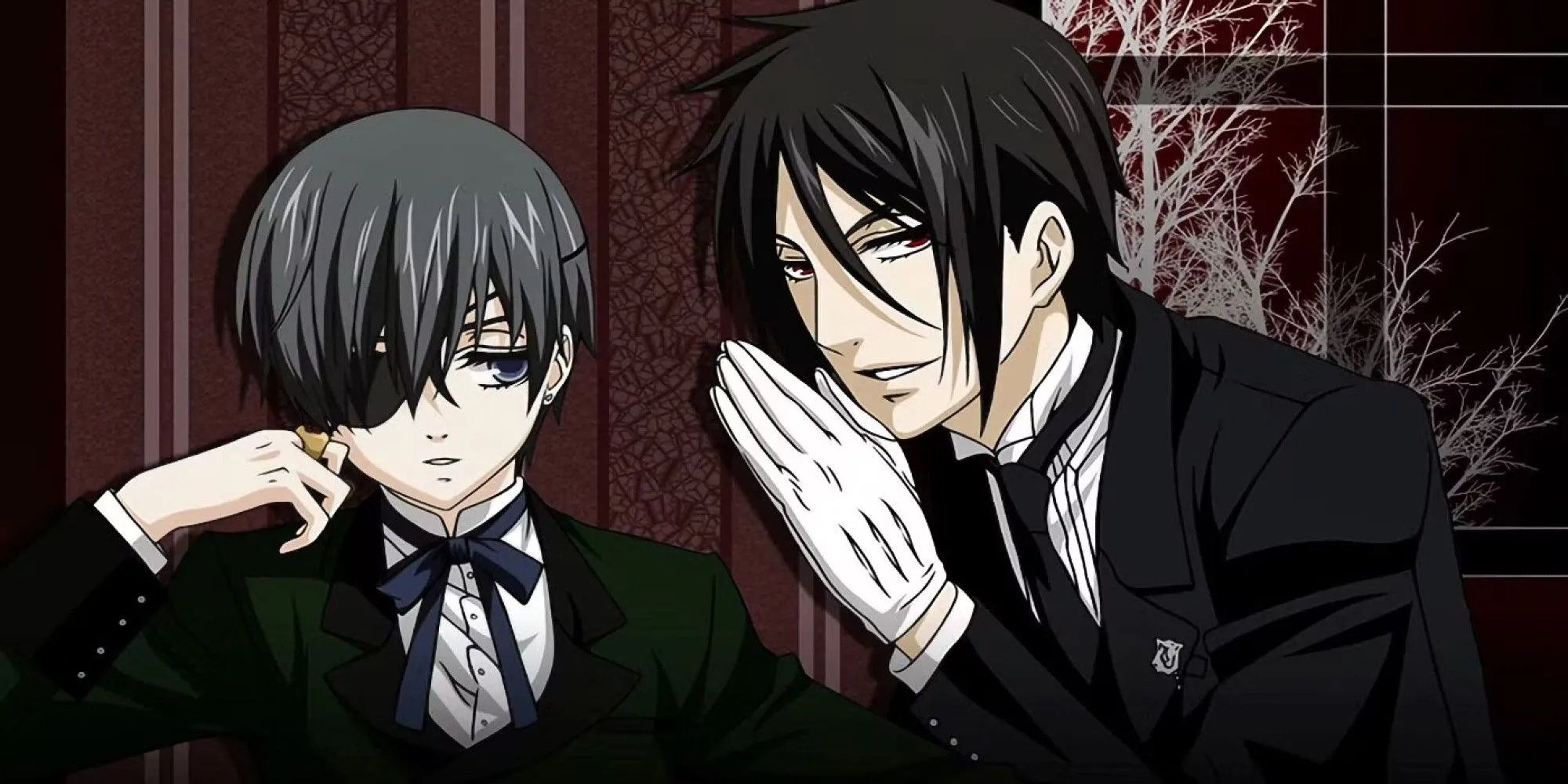 Thiếu chủ Ciel Phantomhive và quản gia quỷ Sebastian Michaelis trong Black Butler.