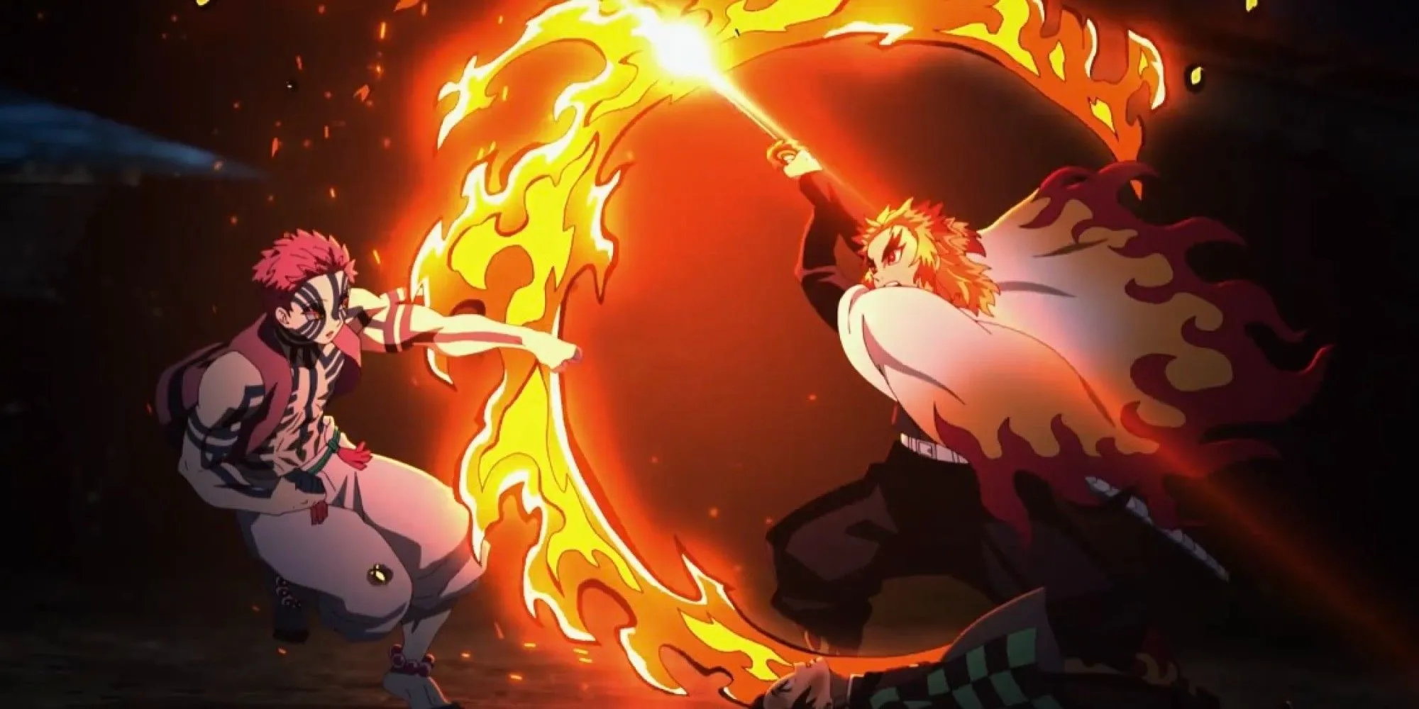 Trận chiến định mệnh giữa Viêm Trụ Rengoku Kyojuro và Thượng Huyền Tam Akaza