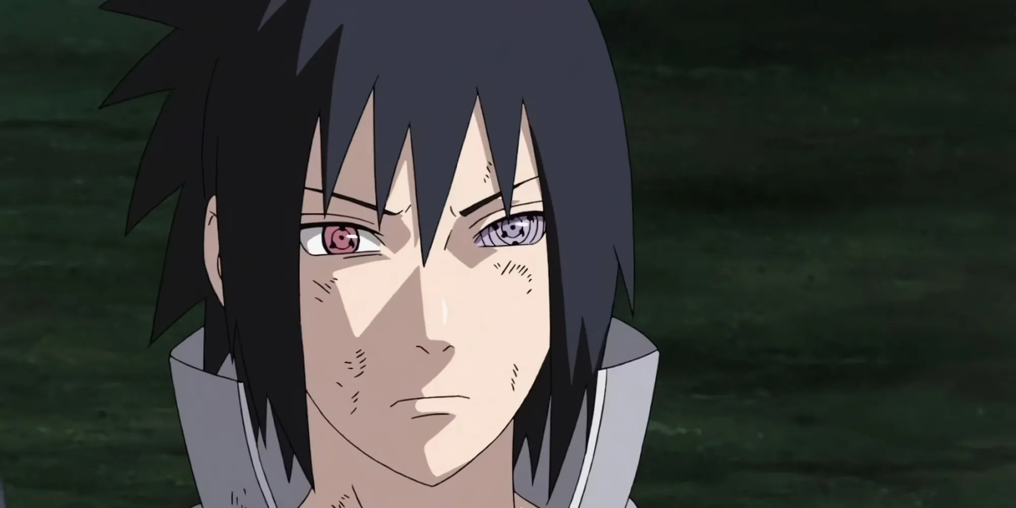 Uchiha Sasuke với Sharingan và Rinnegan trong Naruto