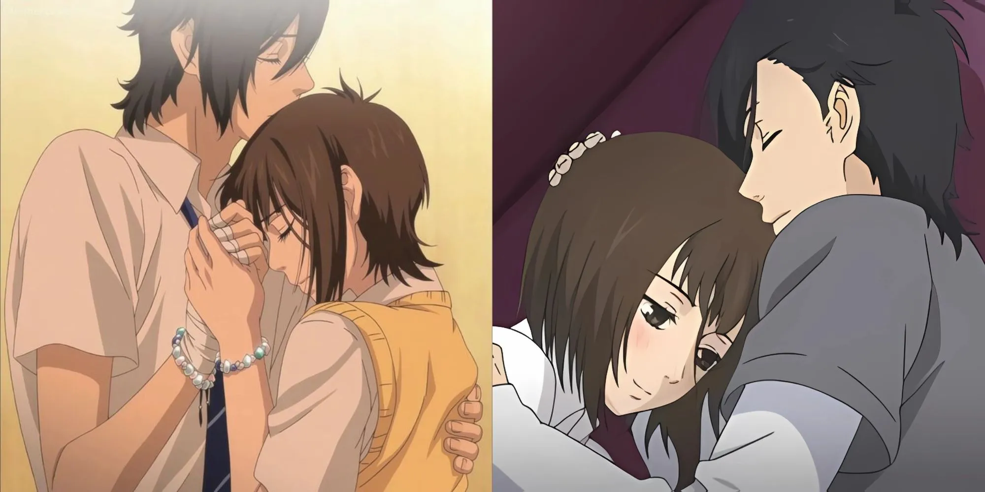 Yamato Kurosawa mỉm cười tự tin nhìn Mei Tachibana, thể hiện sự đối lập giữa chàng hot boy và cô gái hướng nội trong Say 'I Love You'.