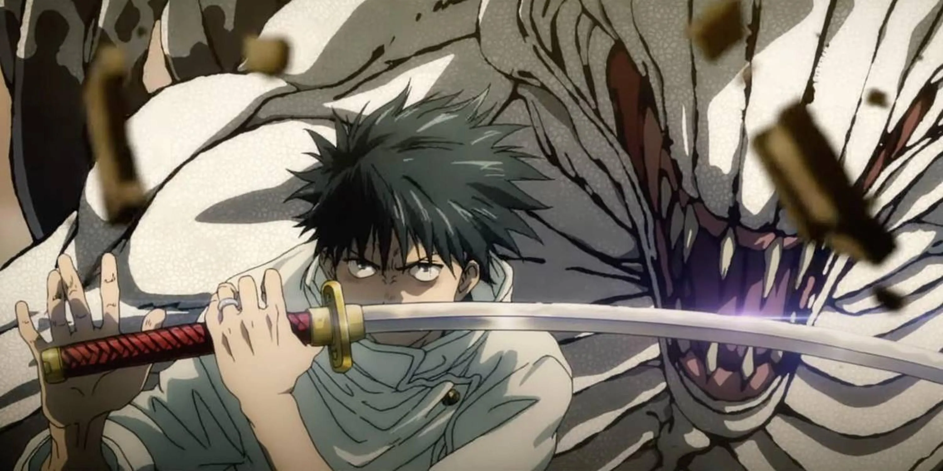 Yuta Okkotsu cùng lời nguyền Rika trong phim Jujutsu Kaisen 0