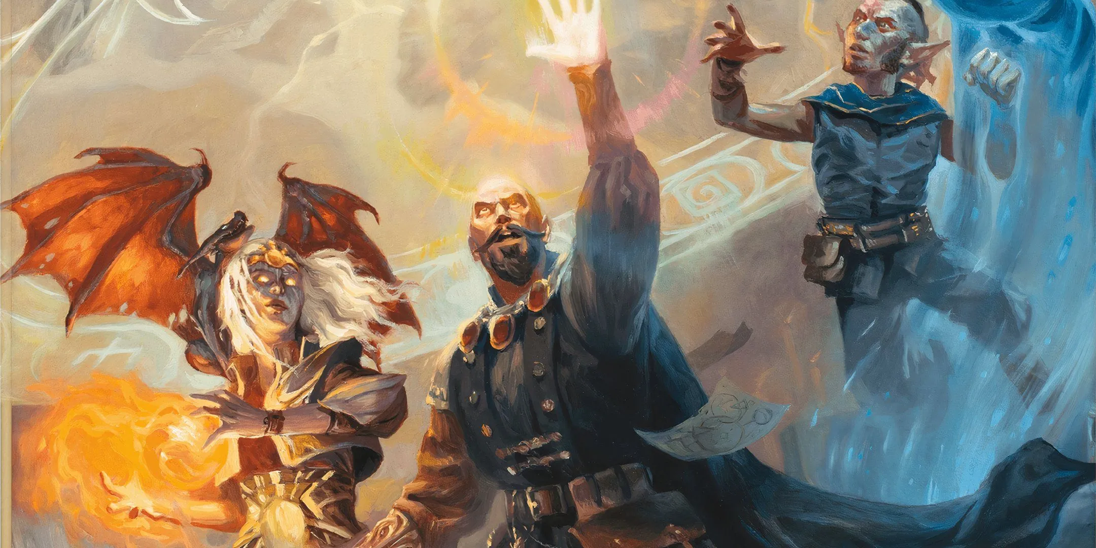Ba pháp sư hùng mạnh của Greyhawk trong Dungeons & Dragons đang đối đầu, thể hiện bối cảnh không phép thuật có thể vẫn hấp dẫn.