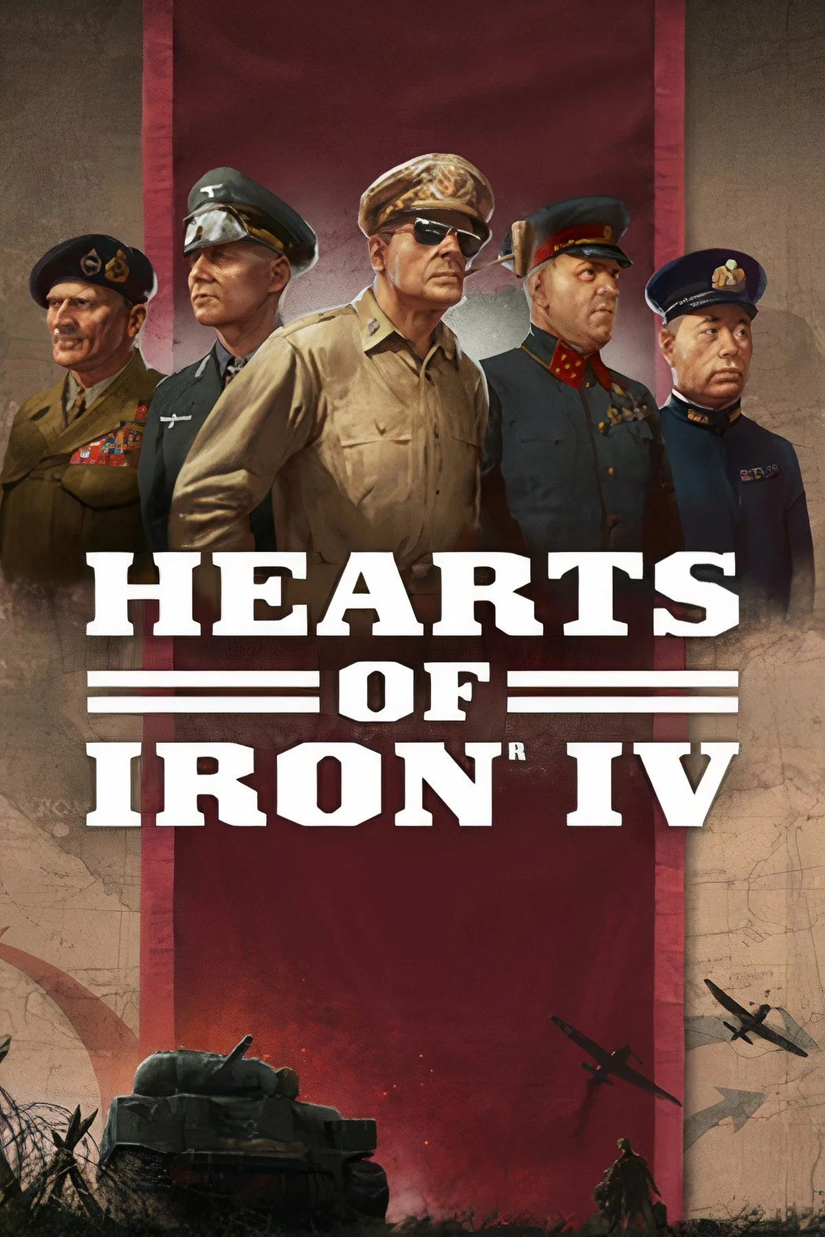 Bản đồ thế giới chi tiết thể hiện các vùng lãnh thổ và mặt trận chiến tranh trong Hearts of Iron 4.