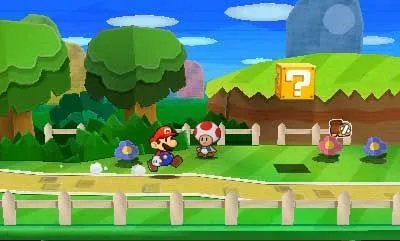Bản đồ thế giới và môi trường game Paper Mario Sticker Star với phong cách nghệ thuật độc đáo